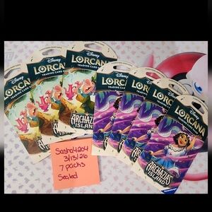 Disney Lorcana Archazia’s Island Booster Packs 7 Pack Lot